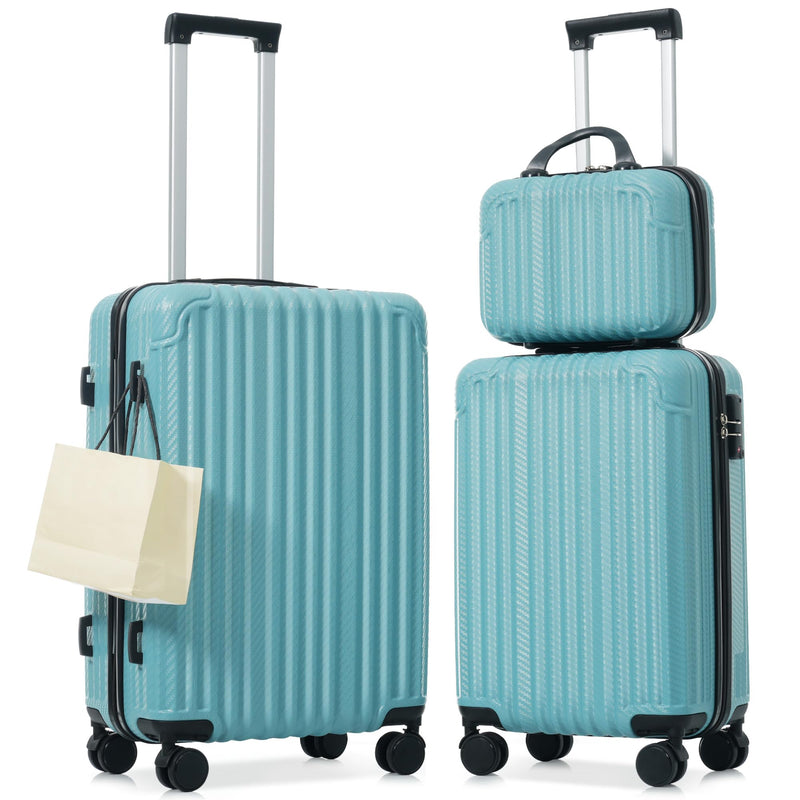 Merax Luggage Set 3 Piece, Hardshell ABS Suitcases with Spinner Wheels TSA Lock, Lightweight Durable Travel Luggage, 20" Carry-On 24" Checked, 12/20/24