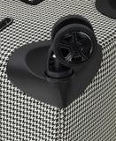 London Fog Cambridge 29" Expandable Spinner, Black White Houndstooth