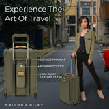 Briggs & Riley Essential 22" 2-Wheel Expandable Carry On - Luggage for Travel, Suitcases with Wheels, Softside Rolling Bag for Men & Women, Self-Repairing Zipper - Baseline Collection, Olive