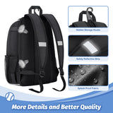 Ciihars Youth Baseball Bag - Baseball Backpack Bat & Glove Holder, T-Ball & Softball Equipment & Gear,Large Main Compartment for Helmet & accessories, Fence Hook，Insulation Pocket (black)