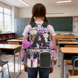Meetbelify Backpack for Girls Letter Backpacks for Elementary Student Teen Girls Cute School Bag Kids Bookbag for Kids 8-10