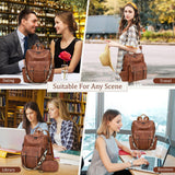 AGLOD Backpack Purse for Women PU Leather Back Packs Designer Ladies Shoulder Bag Fashion Faux Work Travel Handbags