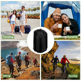 PATIKIL Stuff Sack, 9 x 16 Inch Waterproof Outdoor Storage Sack Portable Drawstring Dust Flap Bag Lightweight Bag for Camping Hiking Travel, Black