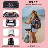 Roxy Women's Shadow Swell Backpack | Travel | Everyday Carry | Work | Gym | 21L | Recycled Polyester, Anthracite Island Escape