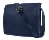 Christmas Gift | ANTONIO VALERIA Albert Blue Oily Wash Leather Messenger Bag for Men