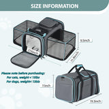 Pesen Expandable Dog & Cat Carrier, Airline Approved Soft Pet Carrier, Breathable & Collapsible Design, Ideal for Small Dogs, Cats, Rabbits and Other Small Animals – Larger Expansion Area for Comfort
