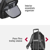 Victorinox Flyer 16" Laptop Backpack - Slim Backpack for Business & Travel - Laptop Compartment - Airflow Back Padding - Lightweight & Durable - Black/Grey