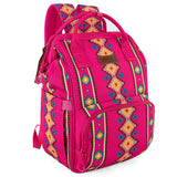 Wrangler Aztec Backpack Organized Daypack Travel Baby Bag with Stroller Strap and Side Bottle Pockets WG2204-9110HPK