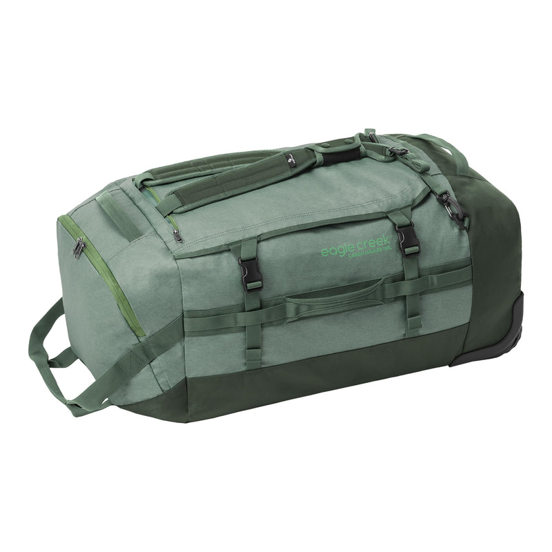 Eagle Creek Cargo Hauler Wheeled Duffel - Durable Duffel Bag for Travel - Easy Access Compartment - Deployable Backpack Straps - Lockable Zipper Opening - Duck Green - 110L