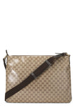 Gucci, Pre-loved Brown Crystal Canvas Messenger Bag Large, Brown