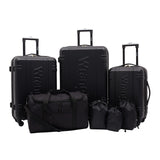 Wrangler Venture Luggage and Travel Set, Black, 7-Piece Set