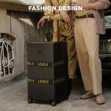 LEVEL8 Luminous 24 Inch Checked Luggage with Luggage Straps
