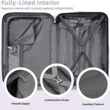 Anwick Luggage Sets 6 Piece Hardside Expandable Suitcase Set with Spinner Wheels TSA Lock Black, Travel Luggage Set Clearance for Men and Women (purple)