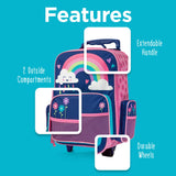 Stephen Joseph Kids Classic Rolling Luggage, Kids Luggage, Toddler Rolling Travel Carry On, Kids Suitcase with wheels,