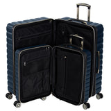 Kenneth Cole REACTION Madison Square Lightweight Hardside Chevron Expandable Spinner Luggage, Navy, 2-Piece Set (20" & 28")