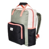 Roxy 20L Better With Sun Medium Backpack with Padded Top Handle Straps - Oil Green