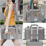 Refrze Cat Carrier,Dog Carriers for Small Dogs Medium Cats Pet Carrier up to 15 Lbs, TSA Airline Approved Cat Carrier Soft, Cat Dog Crate Travel Bag,Grey