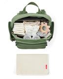 Skip Hop Diaper Bag Backpack with Portable Changing Pad, 9 Total Pockets, Easy-Access Wipes Pocket, Zippered Side Pocket, Luggage Sleeve & Stroller Straps, Fits a 15” Laptop, Luna, Sage