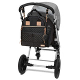 Skip Hop Diaper Bag Backpack: Suite 6-in-1 Diaper Backpack Set, Multi-Function Baby Travel Bag with Changing Pad, Stroller Straps, Bottle Bag and Pacifier Pocket, Black