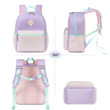 abshoo Kindergarten Backpack for Girls Preschool Backpacks School Bookbag for Kids 4-8(Pink and Purple)