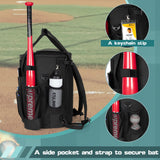 Smasrob Baseball Coaches Bag Fits 6 Gallon Ball Bucket, Baseball Bucket Bag with Backpack and Shoulder Straps, Black