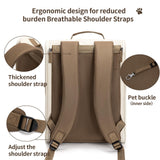 wakytu Cat Carrier Backpack,Steel Wire Frame More Stable,600D Wear-Resistant Oxford Fabric, Dog Carrier Cat Backpacks Suitable for Travel,Beige
