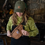 Carhartt Adjustable Waist Pack, Durable, Water Resistant Hip Pack, Classic Waist Pack (Carhartt Brown)