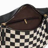 Checkered Crossbody Bag Bum Bags for Women Checkered Purse Plaid Womens Cross Body Purses Checkerboard Fanny Pack (A01 Black)