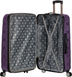 Rockland Melbourne Hardside Expandable Spinner Wheel Luggage, Purple, Checked-Medium 24-Inch
