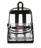 JanSport Clear Pack – 25.5L Transparent Backpack, Large Main Compartment, Side Water Bottle Pocket, Front Zippered Pocket, Mesh Bottom Panel, Clear