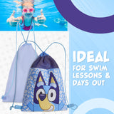Bluey Swim Bag for Kids, String Bag for Swimming, Sports - Drawstring Backpack