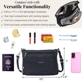 Securtex Anti-Theft Keepsake Crossbody - 9.8”x7”x1.9" Travel Safe Bag w/Locking Zippers, Slash-Resistant, RFID