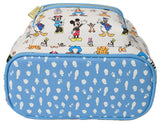 Loungefly Disney Women's Mini Backpack Mickey Minnie Mouse Forward Backward Blue