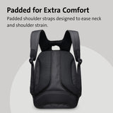 Kensington Triple Trek Slim Laptop Backpack for MacBooks, Chromebooks, Tablets & Ultrabooks up to 13-Inch-14-Inch (K62591AM), Black, 11.4" W x 15.55" H x 5.51" D