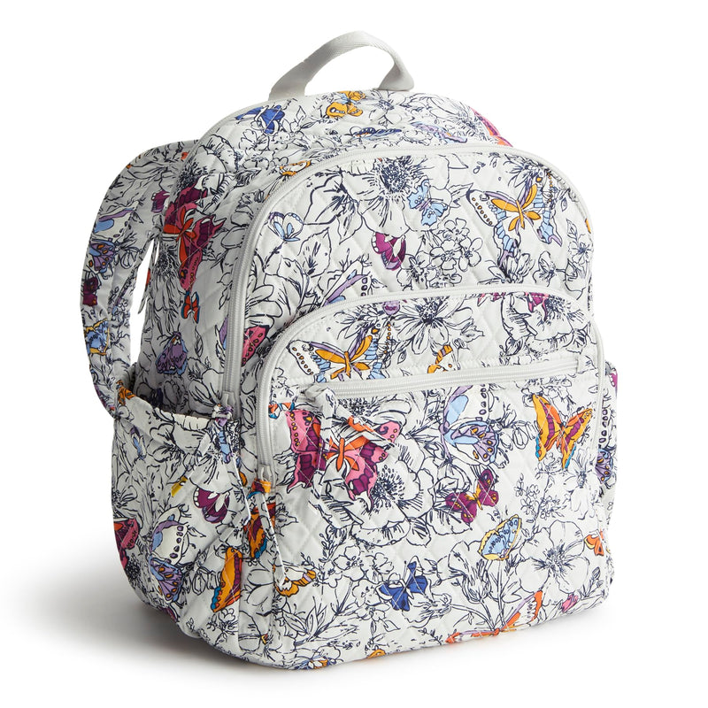 Vera Bradley Women's Bancroft Backpack - Premium Cotton, Wing + Bloom, One Size