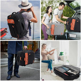 Lumesner Carry on Travel Backpacks, Extra Large 40L Flight Approved Bag for Men & Women,Expandable Suitcase Backpack With 4 Packing Cubes,Water Resistant Luggage Daypack Business Weekender Bag, Black