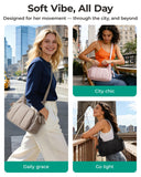 BAGSMART Crossbody Bags for Women, Small Puffer Purses for Women Daily/Travel, 6L Cute Fluffy Hobo Bag with Adjustable Strap