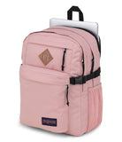 JanSport Main Campus Backpack - Travel or Work backpack w 15-Inch Laptop Sleeve and Dual Water Bottle Pockets, Misty Rose