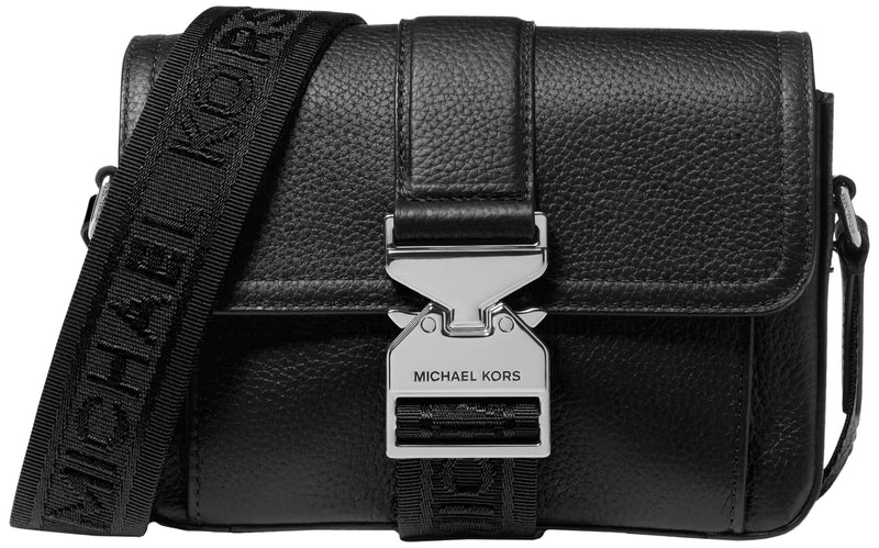Michael Kors Men's Hudson Aviator Crossbody Bag, Black, One Size