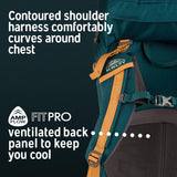 Kelty Nena 60L Women’s Backpack – Hiking and Backpacking Pack with Adjustable Fit Pro Suspension, Women’s Specific Fit, Thru-Hiking Pack, 2024 (Deep Teal)