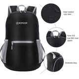 ZOMAKE Ultra Lightweight Hiking Backpack 20L, Packable Small Backpacks Water Resistant Daypack for Women Men(Black)