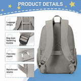 weradar School Backpack For Women Men, Lightweight Casual Daypack College Backpacks, Aesthetic Students Bookbag, Backpack With Lots Of Pockets,Cute High School Bag For Boys Girls(Gray Brown)
