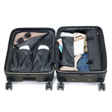 Kenneth Cole REACTION Madison Square Lightweight Hardside Chevron Expandable Spinner Luggage, Olive, 2-Piece (20" Carry On + Sophie Backpack)