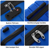 Coolife 3-Piece Lightweight Hardside Spinner Luggage Set with TSA Lock