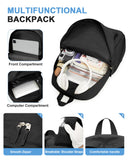 VGCUB Black School Backpacks Travel Book Bag Waterproof Work Light Aesthetic College Backpack for School Girls Boys Teens Mochilas Escolares Para Niñas Casual Daypack for Women Men