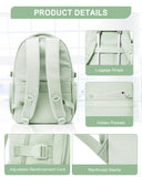 Waterproof Aesthetic Backpack For School, Cute High School Bookbag For Teen Girls Boys, Lightweight Casual Daypack Backpack For Women Men, College Backpack With Lots Of Pockets（MintGreen）