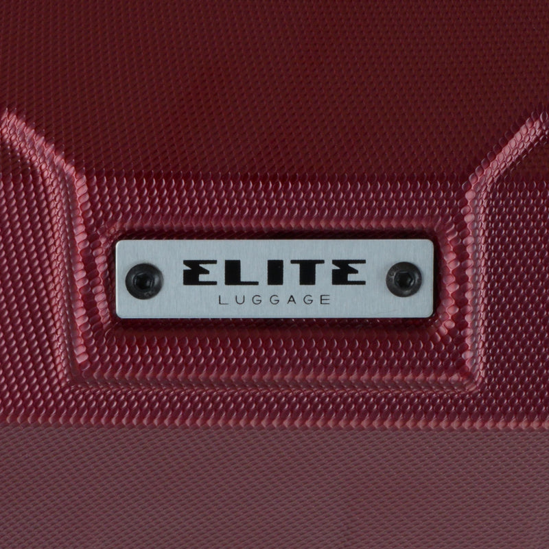 Elite Luggage Expandable Hardside Spinner Luggage, Burgundy, 21" Carry-on