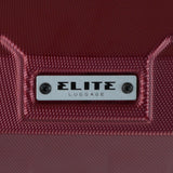 Elite Luggage Expandable Hardside Spinner Luggage, Burgundy, 21" Carry-on
