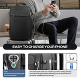 Sirmaeed Carry on Backpack for 1-10 Days Trips, Extra Large 40L-50L Travel Backpack TSA Approved, Expandable Laptop Bagpack, Water Resistant Bag Compatible with 17.3 inch Laptops, Black