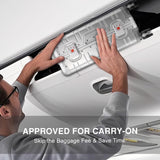 VentureVault All Aluminum Carry On Luggage 22x14x9 Airline Approved，Zipperless Luggage Premium Aluminum Suitcase Luggage, Hard Shell Carry On Luggage with Spinner Wheels (silver, 20inch)